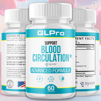 GLPro Blood Capsules, Official GLPro Blood Health Support Pills with All Natural Ingredients, Advanced Formula Supplement with Maximum Strength Premium Vitamins for Women and Men (60 Capsules) Syvor buy supplements Au