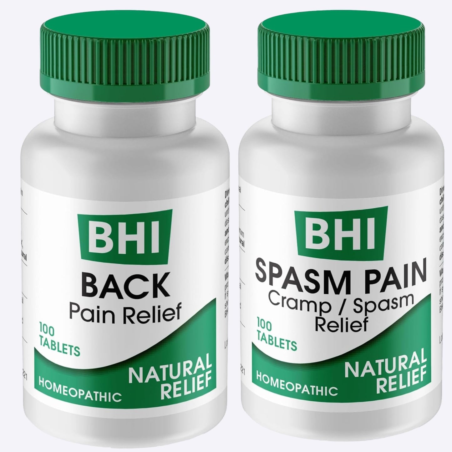 BHI Pain & Spasm Bundle BHI Back Homeopathic Support for Back Pain (100 Tablets) +BHI Spasm, Natural Relief for Cramps & Spasms, Homeopathic Medicine (100 Tablets) MediNaturaBuy Supplements Australia