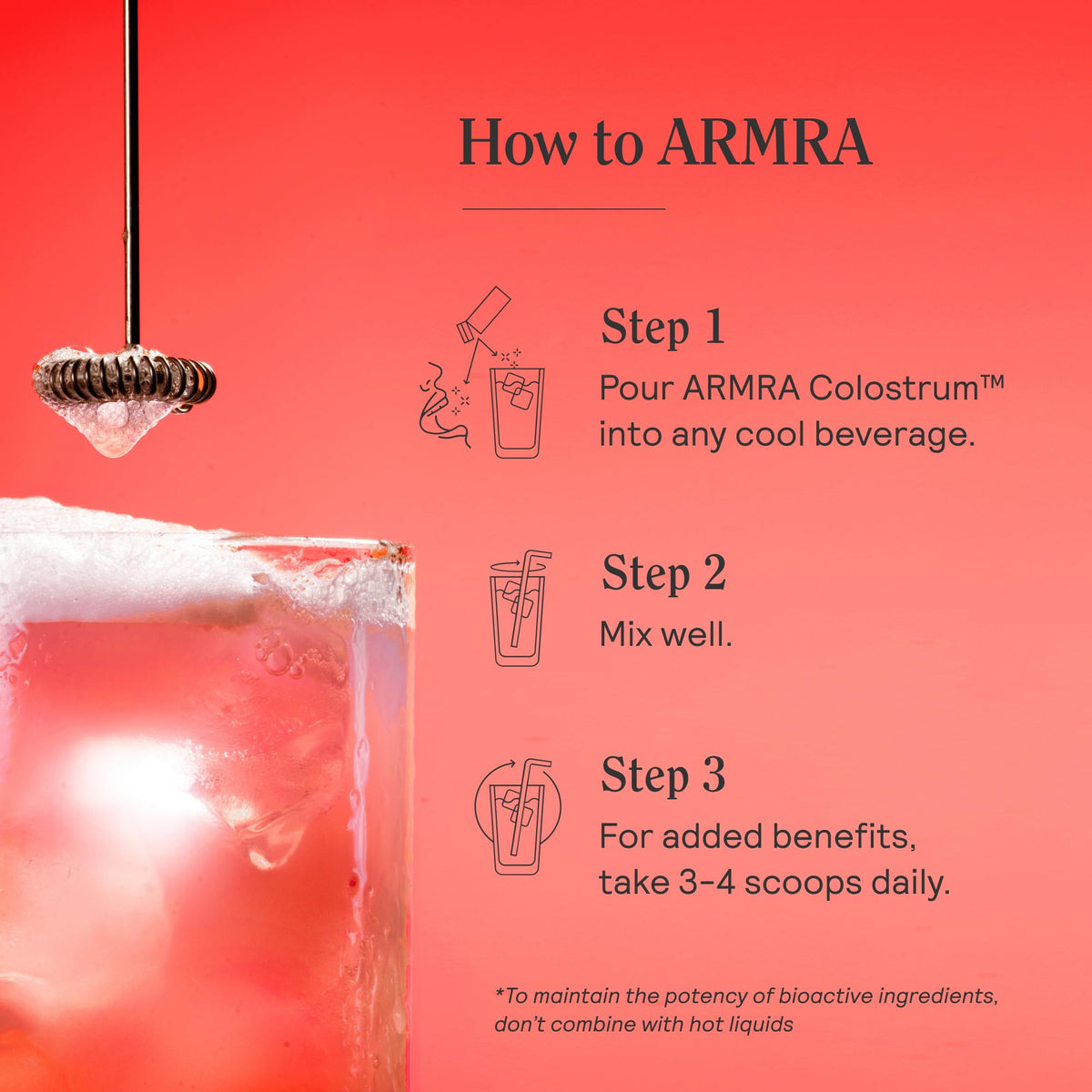 ARMRA Colostrum Powder | Vine Watermelon | Gut Health & Bloating | Skin & Hair | Immunity | Keto, Gluten & Fat-Free | 30 Servings