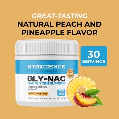 MYOXCIENCE NAC Glycine Supreme | N-Acetyl-L-Cysteine, Glycine, and Taurine Combination (Natural Peach and Pineapple Flavor) (30 Servings) MYOXCIENCE buy supplements Au
