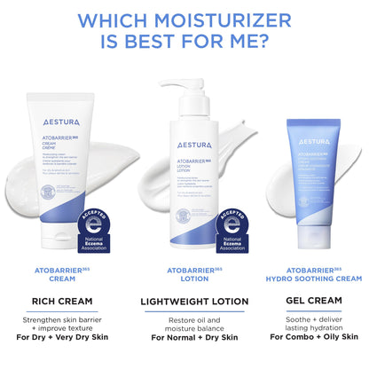 AESTURA ATOBARRIER365 Cream with Ceramides, Korean Face Moisturizer for Barrier Repair | 120H lasting Hydration, Ceramide Capsules