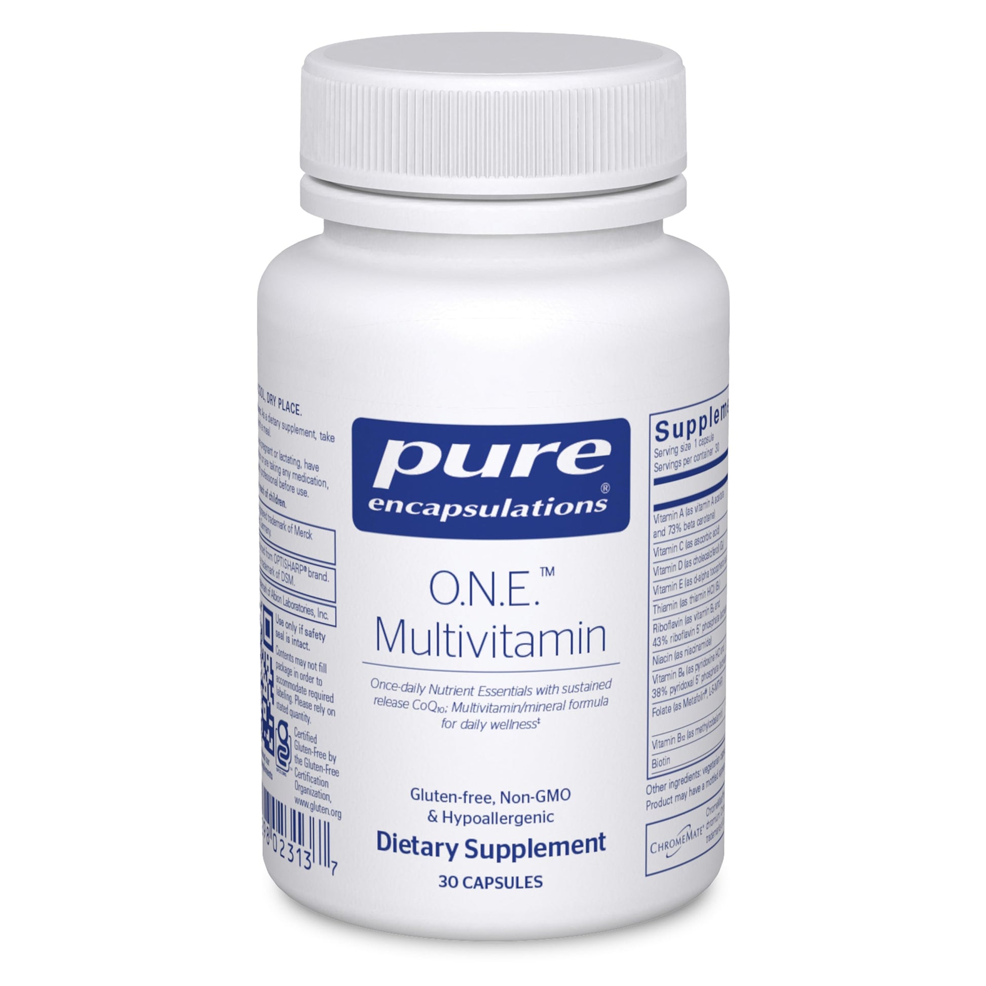 Pure Encapsulations O.N.E. Multivitamin - Once Daily Multivitamin with Antioxidant Complex Metafolin, CoQ10, and Lutein to Support Vision, Cognitive Function, and Cellular Health* - 30 Capsules Pure Encapsulations buy supplements Au