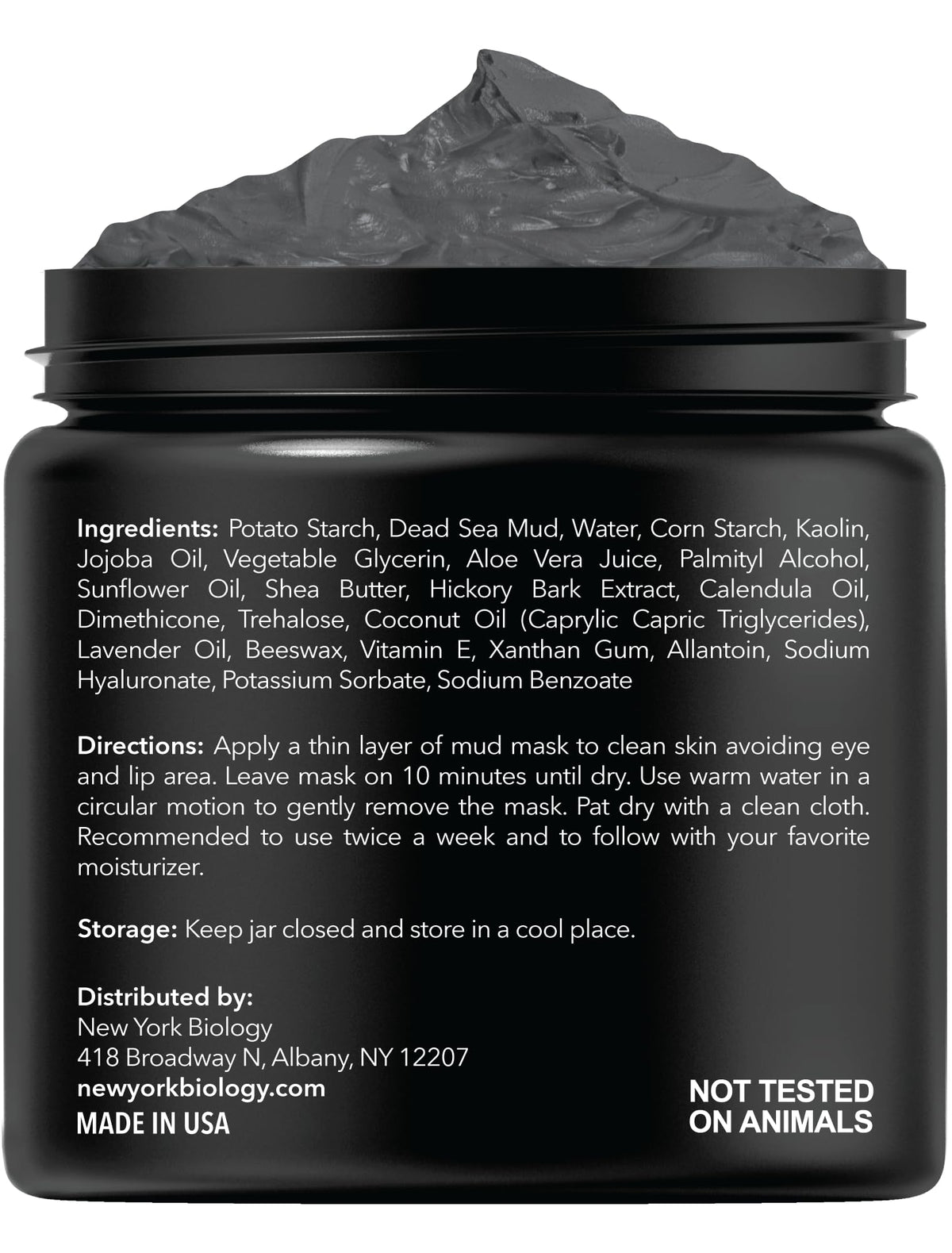 New York Biology Dead Sea Mud Mask for Face and Body | Spa Quality Pore Refiner for Oily Skin | Natural Skincare for Women & Men