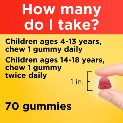 Nature Made Kids First Multivitamin with Omega-3, Kids Gummy Multivitamins with Vitamins and Minerals for Nutritional Support, 70 Gummies
