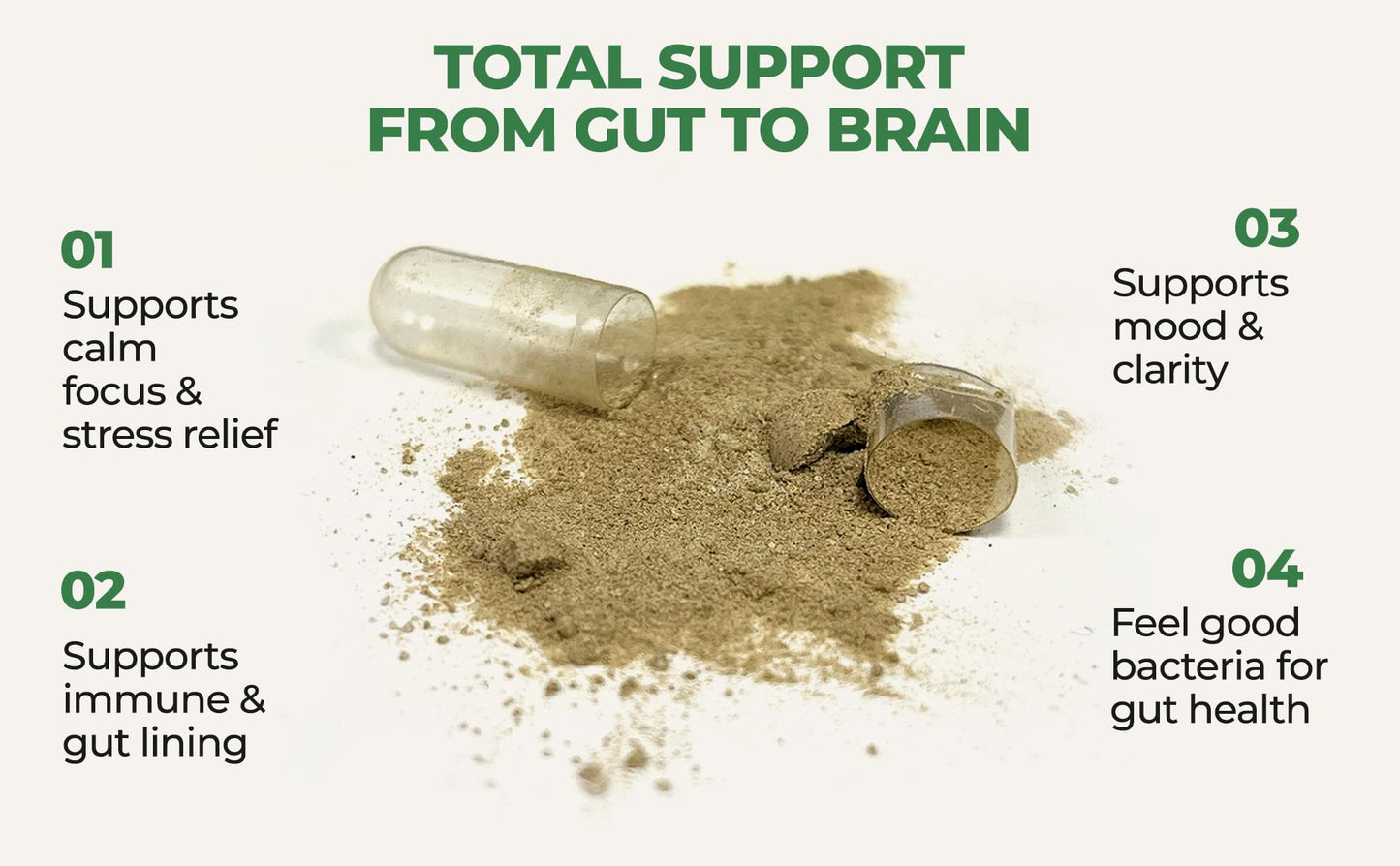 Gut-Brain Synergy Probiotic & Nootropic – 30Billion CFU Psychobiotic + Prebiotic with Ashwagandha, L-Theanine & Zinc for Gut Health, Mood Support, Stress Relief, Bloating Relief & Brain Focus & Memory