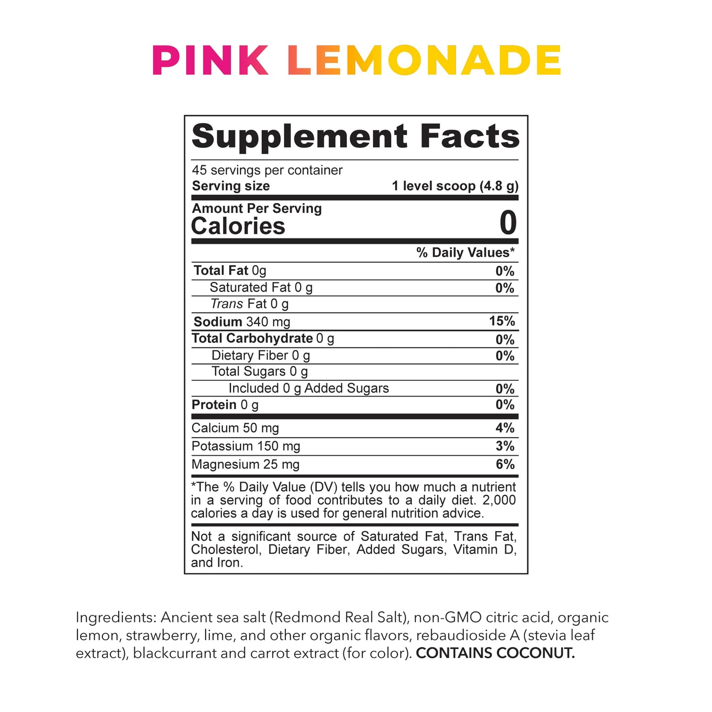 REDMOND Re-Lyte Kids Hydration Electrolyte Mix Powder, Pink Lemonade 7.62 oz