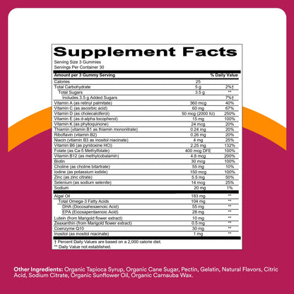 SmartyPants Multivitamin Gummy for Women 50 and Over, Omega 3 (DHA/EPA), Methylfolate, CoQ10, Vitamin D3, C, Vitamin B12, B6, A, K, Biotin