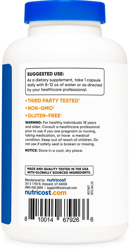 Nutricost Horny Goat Weed Extract (Epimedium) - 180 Capsules, 180 Servings, 600mg Per Capsule