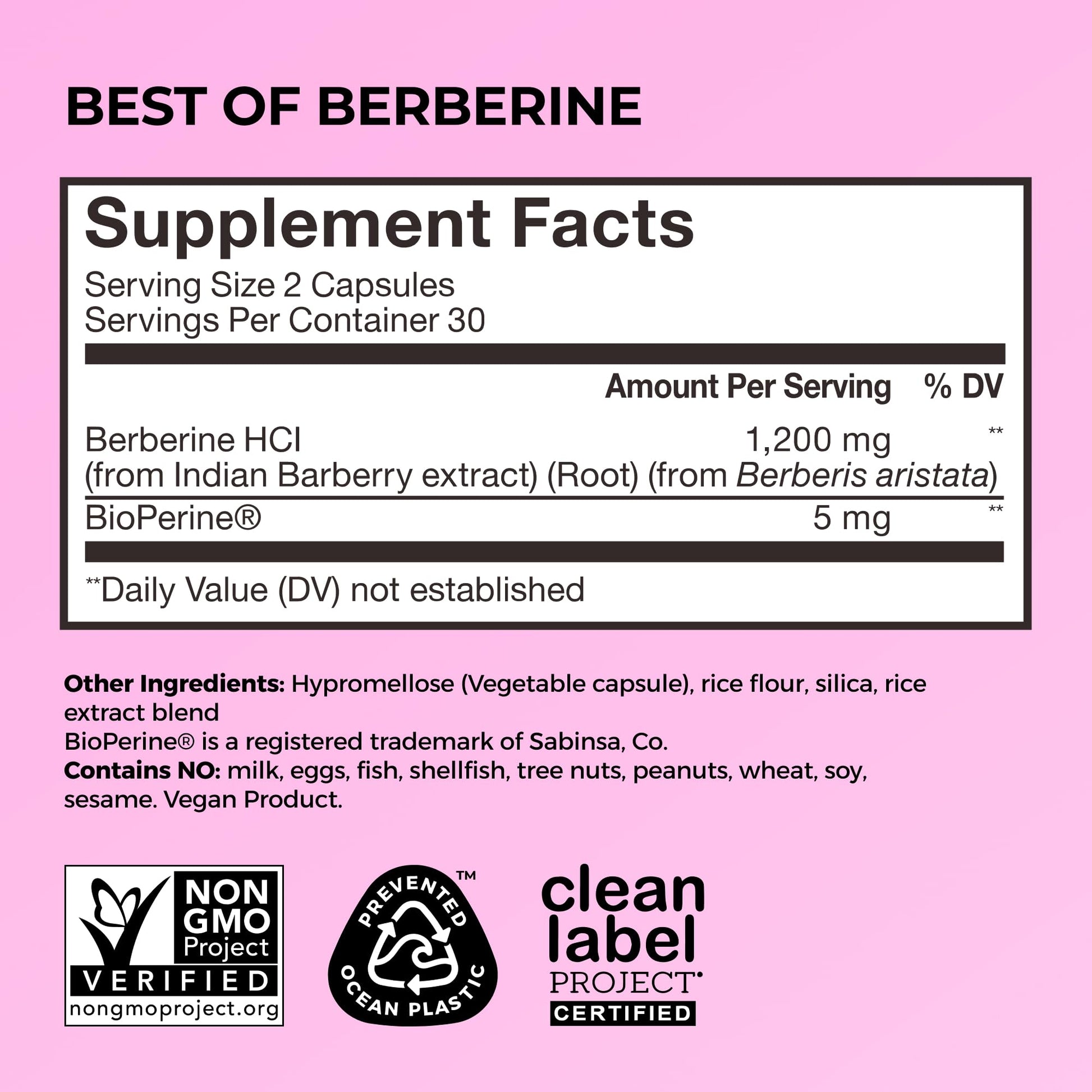 HUM Best of Berberine Supplement 1200mg, Pure Potency for Metabolic Wellness, Gut Health, Pure Berberine Supplements Enhanced with BioPerine for Maximum Absorption, 60 Capsules HUMBuy Supplements Australia