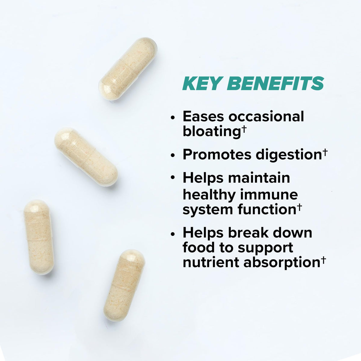 ONNIT Total Gut Health Daily Digestive Support, IGEN™ Non-GMO Tested Digestion Supplement for Women and Men with 7 Strains of Probiotics,
