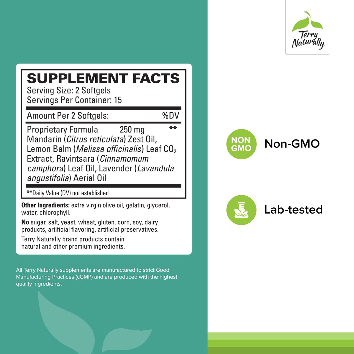 Terry Naturally Terrific Zzzz - Sleep Supplement for Adults - Dietary Supplement with Mandarin, Lemon Balm & Lavender - Non-GMO Relaxation & Sleep Relief Aid - 30 Softgels Terry NaturallyBuy Supplements Australia