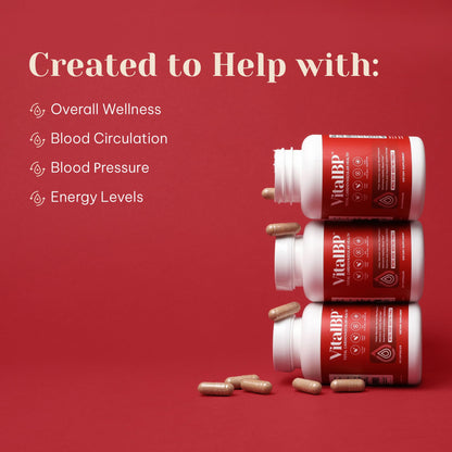 Vital BP - Support for Normal Blood Pressure - Supports Blood Flow & Arteries - with CoQ10, L-Citrulline, and K2 & D3-60 Capsules VitalBPBuy Supplements Australia