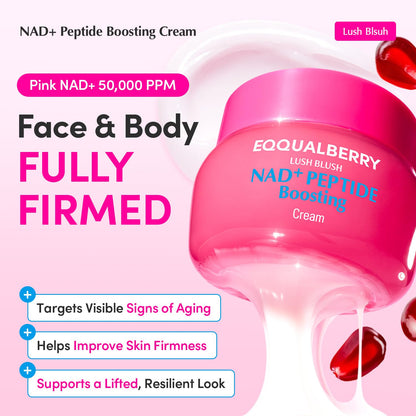 EQQUALBERRY NAD+ Peptide Boosting Cream – NAD+ 5% & 13 Peptides Anti-Aging Face & Body Cream