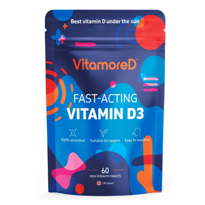 VitamoreD Vitamin D Calcifediol 10 mcg | Easy Swallow Tablets | Two-A-Day | 30 Day Supply | 60 Tablets