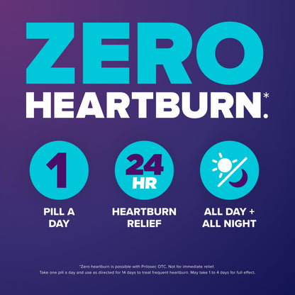 Prilosec OTC, Omeprazole Delayed Release 20mg, Acid Reducer, Treats Frequent Heartburn for 24 Hour Relief, All Day, All Night*, Heartburn Medicine, 20mg, 14 Tablets Prilosec buy supplements Au
