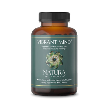Natura Health Products Vibrant Mind - Brain Supplement for Memory and Focus* - Featuring Bacopa, Ginkgo Biloba, Centellin & Phosphatidylserine