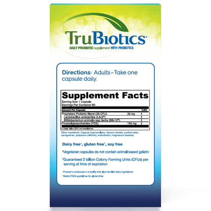 TruBiotics Probiotics for Digestive & Immune Health, Supports Regularity & Helps Relieve Abdominal Discomfort, Gas & Bloating, 2 Clinically Studied