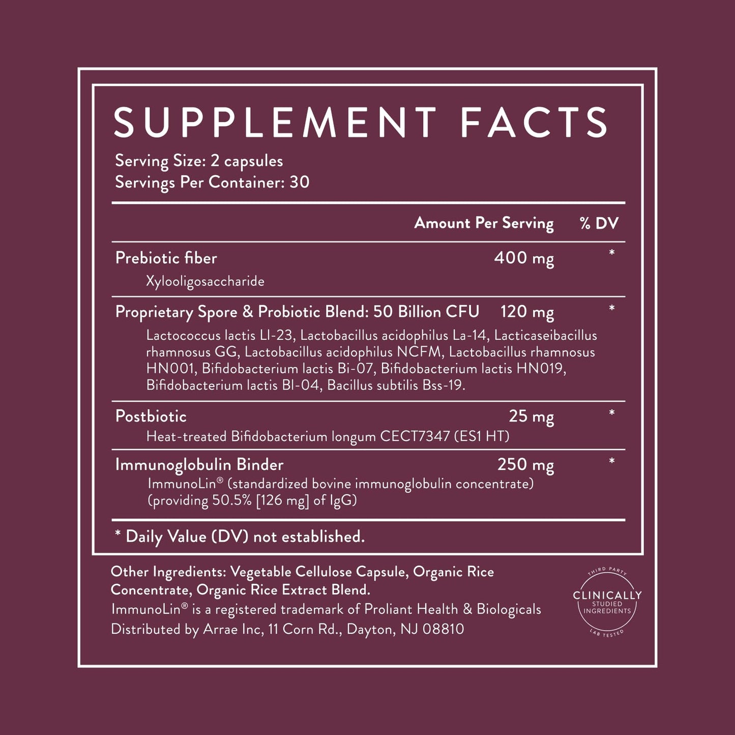 Arrae Tribiotic, Probiotics for Women, Support for Vaginal pH Balance, Gut, Immune, and Feminine Health, Prebiotics,