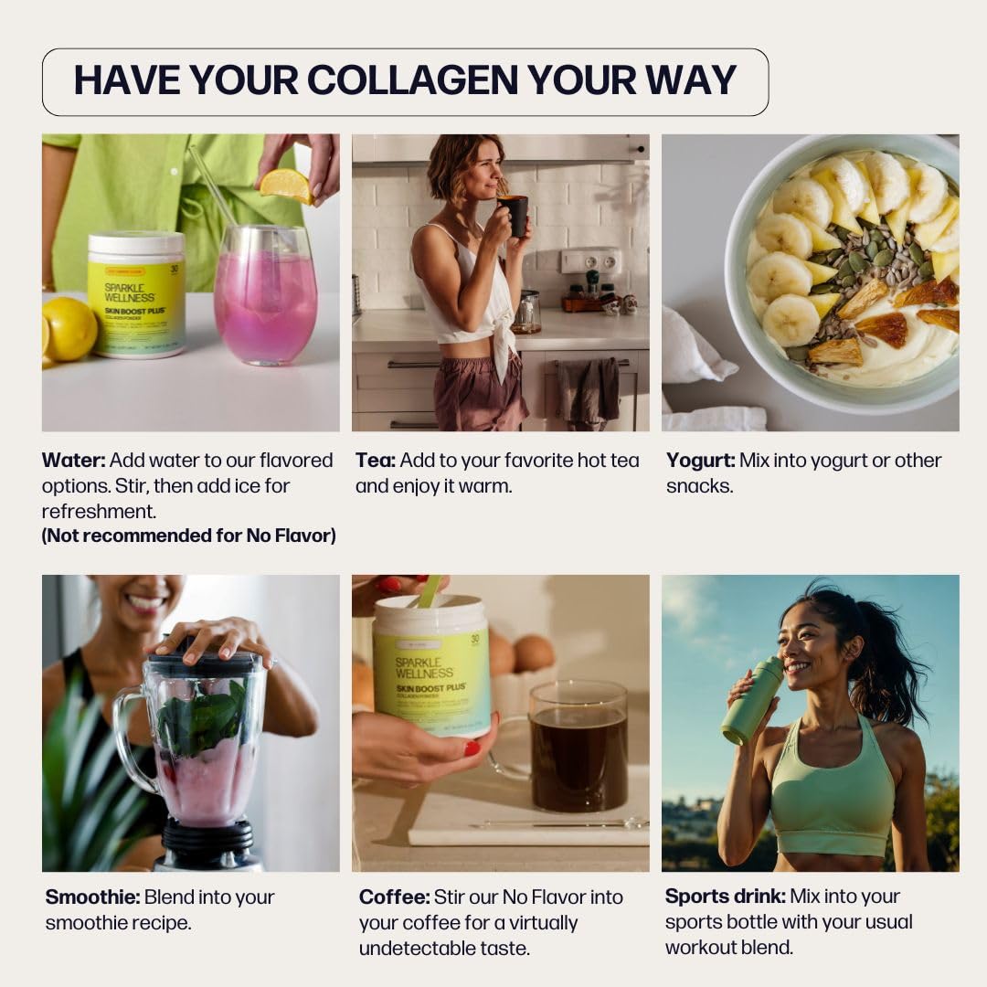 Sparkle Wellness VERISOL Bioactive Hydrolyzed Collagen Peptides | Collagen Powder with Vitamin C & Hyaluronic Acid for Hair, Skin, and Nail Health | Skin Boost Plus (Acai Lemonade) [30-Serves] Sparkle Wellness buy supplements Au