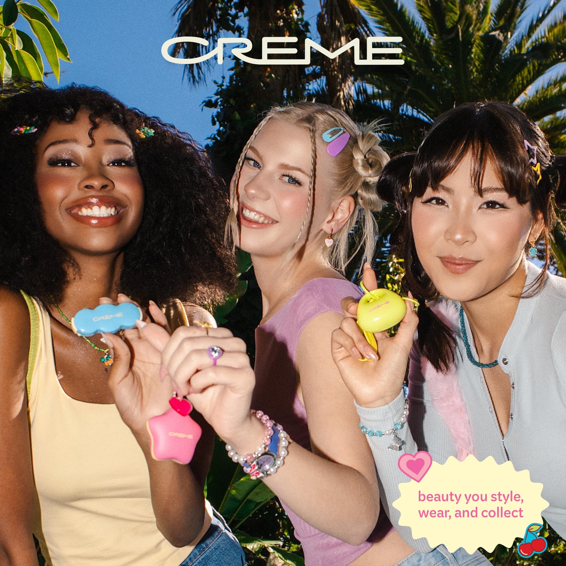 The Crème Shop Kiss & Blush Tinted Lip Balm & Blush, Korean Makeup for Lips & Cheeks, Cute Charm Key Chain, Hydrating, Long Lasting Tint, Aloe, Squalane (Cherry Squeeze) The Crème ShopBuy Supplements Australia