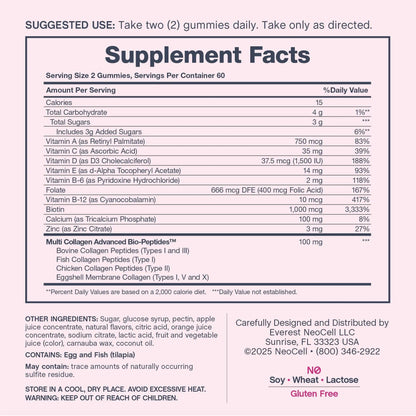 NeoCell Women's Multi Gummy with Collagen | 120 Gummies | Essential Vitamins & Minerals | Berry Flavor Supplement NeoCell