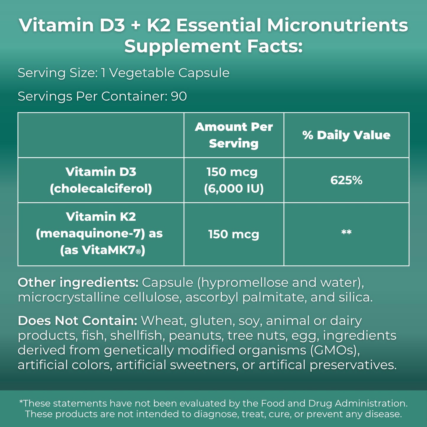 MYOXCIENCE Vitamin D3 + K2 Essential Micronutrients | Vitamin D3 5,000 IU | Vitamin K2 as MK-7 90 mcg (90 Vegetarian Capsules) MYOXCIENCE buy supplements Au
