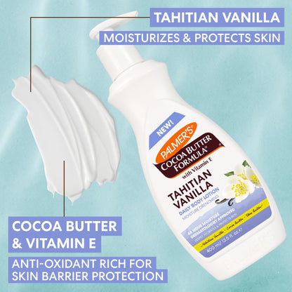 Palmer's Cocoa Butter Formula Tahitian Vanilla Body Lotion, 13.5 Oz, Daily Moisturizing Lotion for Dry Skin with Shea Butter & Vitamin E