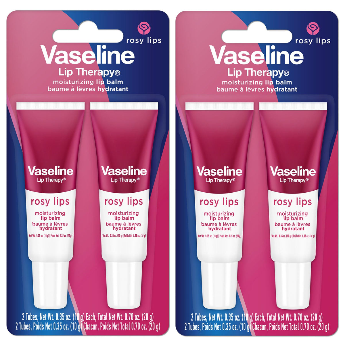 Vaseline Lip Therapy Rosy Lips Moisturizing Lip Balm - Twin Pack (2-Pack) VaselineBuy Supplements Australia