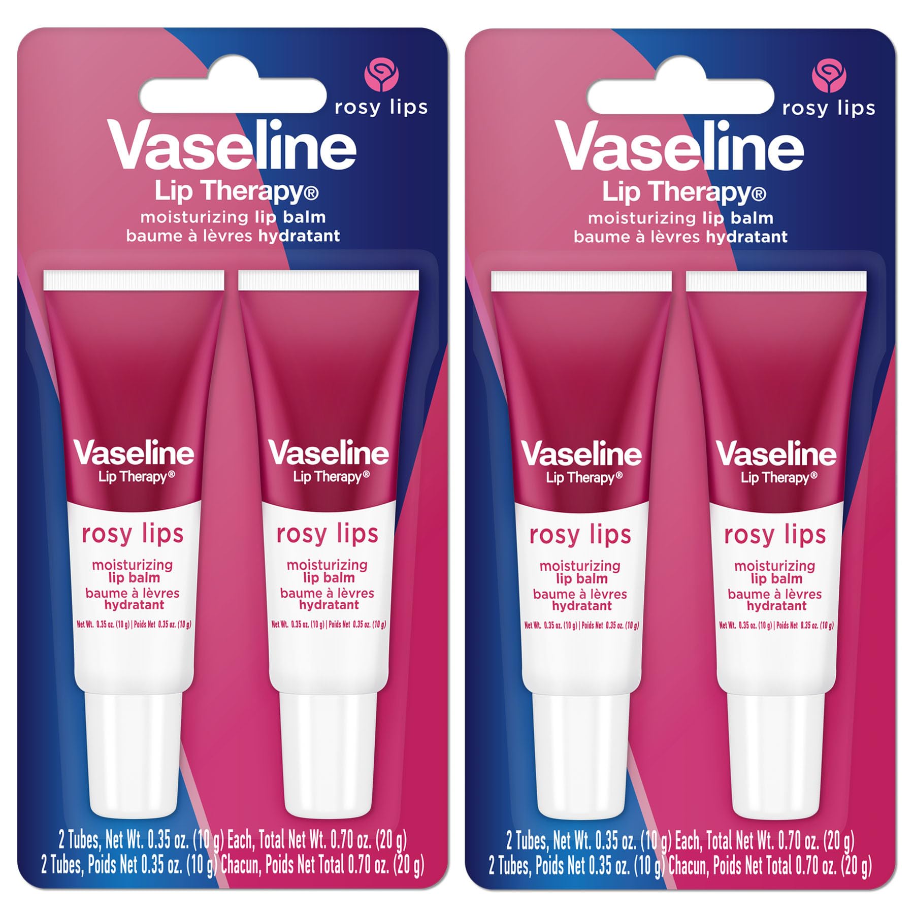 Vaseline Lip Therapy Rosy Lips Moisturizing Lip Balm - Twin Pack (2-Pack) VaselineBuy Supplements Australia