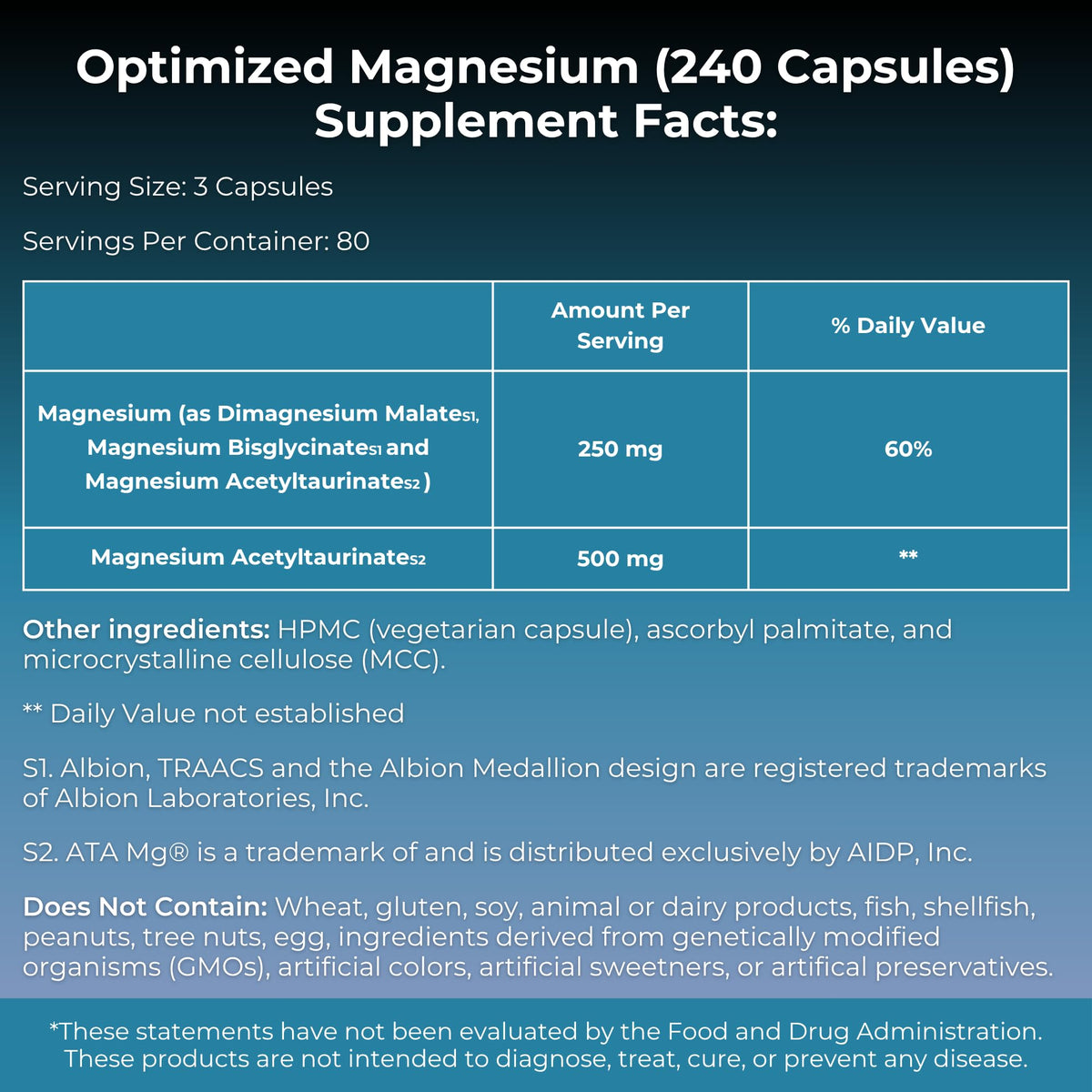 MYOXCIENCE Optimized Magnesium Glycinate + Magnesium Taurate (as ATAmag®) for High Brain Bioavailability to Support Stress Relief and Sleep | 80 Servings MYOXCIENCE buy supplements Au