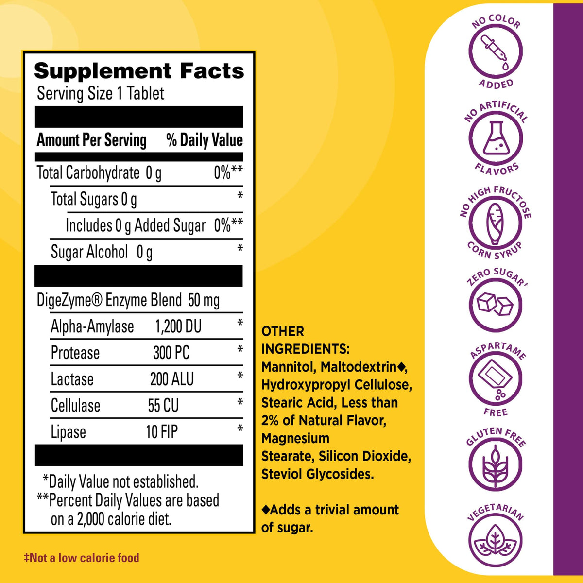 Nature Made Digestive Enzymes 5-in-1 Blend, Digestive Health Support, 90 Chewable Tablets, 30 Day Supply