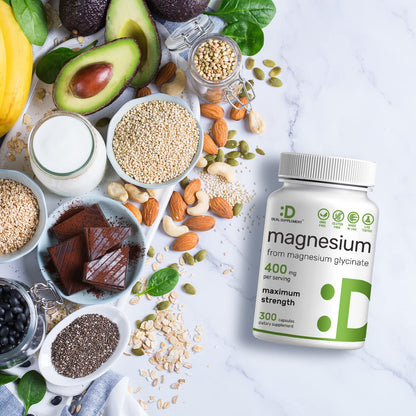 Magnesium Glycinate 400mg, 300 Capsules | 100% Chelated for Easy Absorption | Essential Mineral Supplement for Muscle, Sleep, & Heart Health* DEAL SUPPLEMENTBuy Supplements Australia
