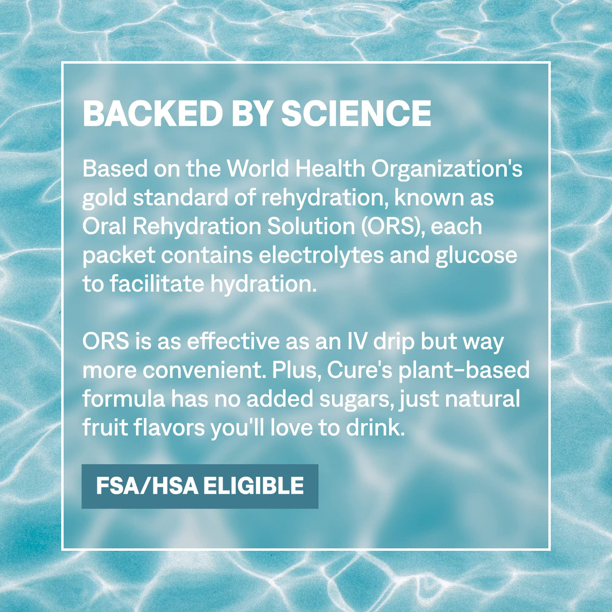 Cure Hydration | Plant-Based Electrolyte Drink Mix | No Added Sugar | FSA-HSA | Dehydration Relief Powder Made with Coconut Water | Non-GMO | Vegan