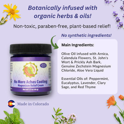 Taspen’s Organics Magnesium No More Aches Cooling Cream – Topical Magnesium Cream for Muscle Relief, Sore Muscles & Post-Workout Recovery with Arnica, Herbs & Essential Oils Taspen's OrganicsBuy Supplements Australia