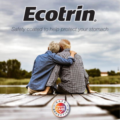 Ecotrin Regular Strength 325mg Aspirin Safetey Coated Tablets, Arthritis, Toothache & Headache Relief Designed to Protect the Stomach, 125 Count EcotrinBuy Supplements Australia