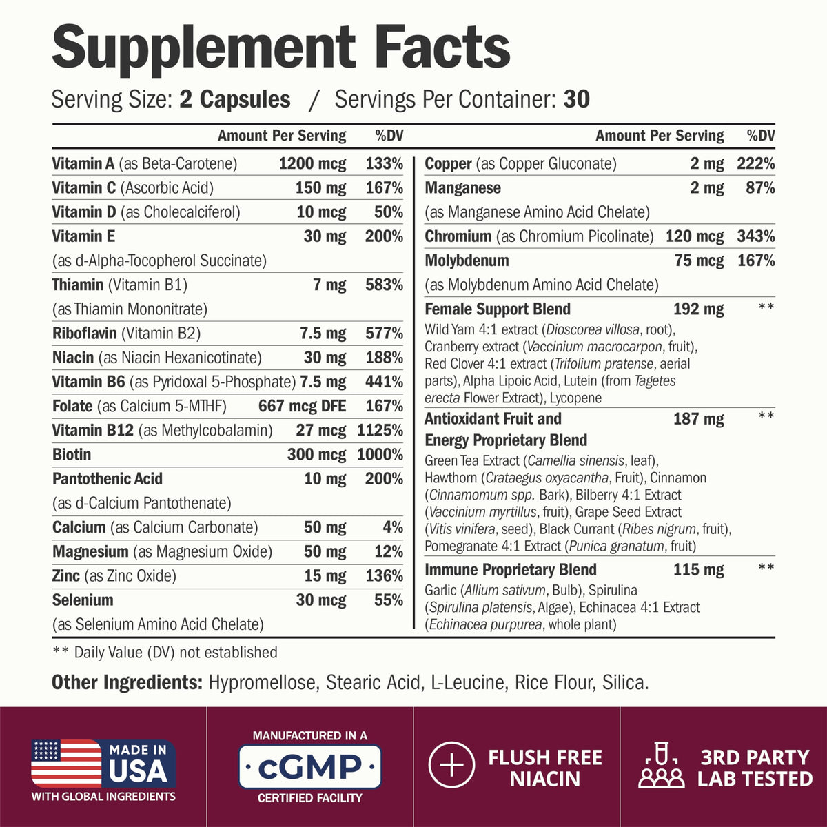 Multivitamin for Women with Methylated Vitamins and Chelated Minerals for Energy, Focus and Immune Health – Premium Daily Womens Multivitamins & Multiminerals – 60 Capsules Vimerson Health buy supplements Au