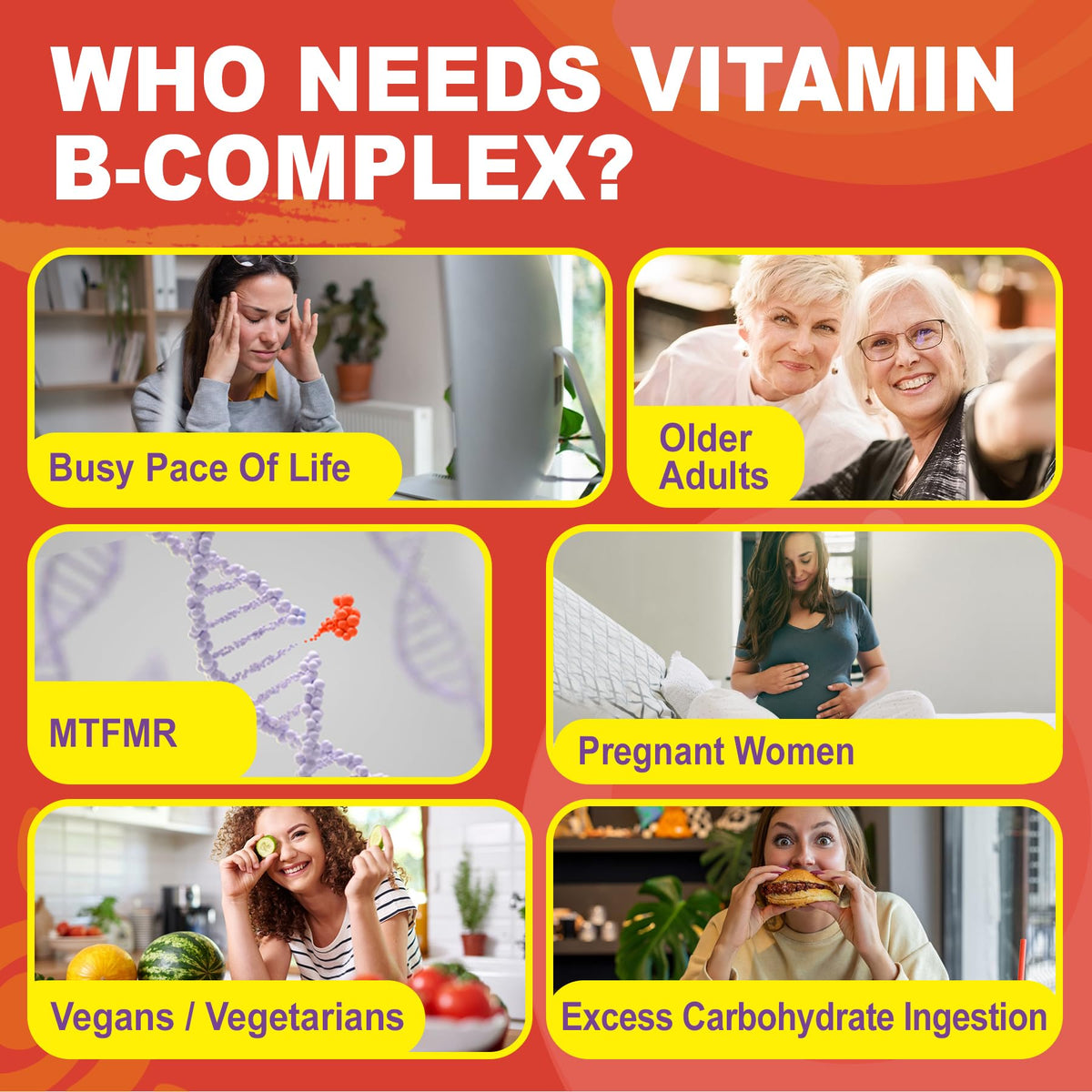 Methylated Vitamin B Complex Gummies for Women & Men - 12-in-1 Multivitamin with 1000 mcg Methyl B12, 1700 mcg Methylfolate, 2000 mcg Biotin, Inositol for Energy