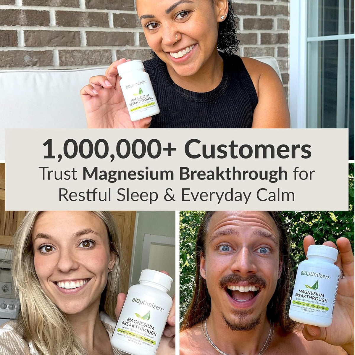 BIOptimizers Magnesium Breakthrough Supplement with 500mg - 7 Forms of Magnesium: Glycinate, Malate, Citrate, and More - Natural Support for Sleep and Cognitive Function -30 Capsules- Calming Vitamins BIOptimizersBuy Supplements Australia