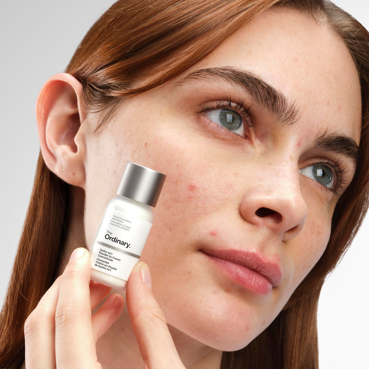 The Ordinary Sulfur 10% Powder-to-Cream Acne Spot Treatment Concentrate, Reduces Pimple Size and Zit Redness, 0.18 Oz
