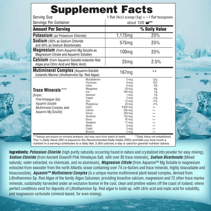 Fast Lyte Fasting Electrolyte Supplement Powder | No Sugar Unflavored Raw Electrolytes | 25% RDI Magnesium and Potassium with Trace Minerals | Carnivore & Keto Friendly