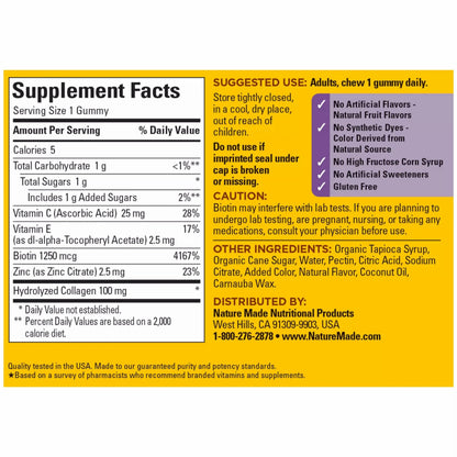 Nature Made Collagen Gummies with Vitamin C, Zinc, Biotin, Hydrolyzed Collagen Peptides for Women and Men, Healthy Skin Support Supplement, 60 Gummies, 60 Day Supply Nature Made buy supplements Au
