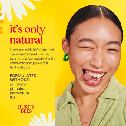 Burt's Bees Lip Balm - Original Beeswax, Lip Moisturizer With Responsibly Sourced Beeswax