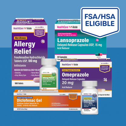 HealthCareAisle Allergy Relief - Levocetirizine Dihydrochloride Tablets USP, 5 mg, 160 Tablets, Original Prescription Strength Allergy Medication, 24-Hour Relief, 80 Count (Pack of 2) HealthCareAisle buy supplements Au