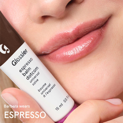 Glossier Balm Dotcom Hydrating Tinted Lip Balm - Universal Salve, Up to 12Hr Moisture for Dry Lips, Cuticles & Skin - Lanolin, Beeswax & Castor Oil - Espresso, Mocha Tint, 15ml GlossierBuy Supplements Australia