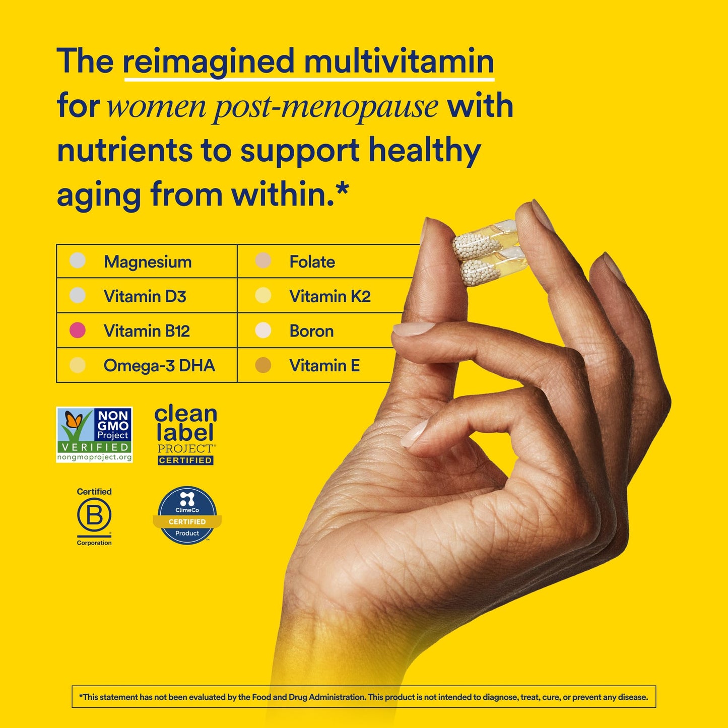 Ritual Women’s 50+ Daily Multivitamin - Key Essential Vitamins and Minerals to Support Menopause, Energy, Heart, Bone, Brain Health* - Including Folate