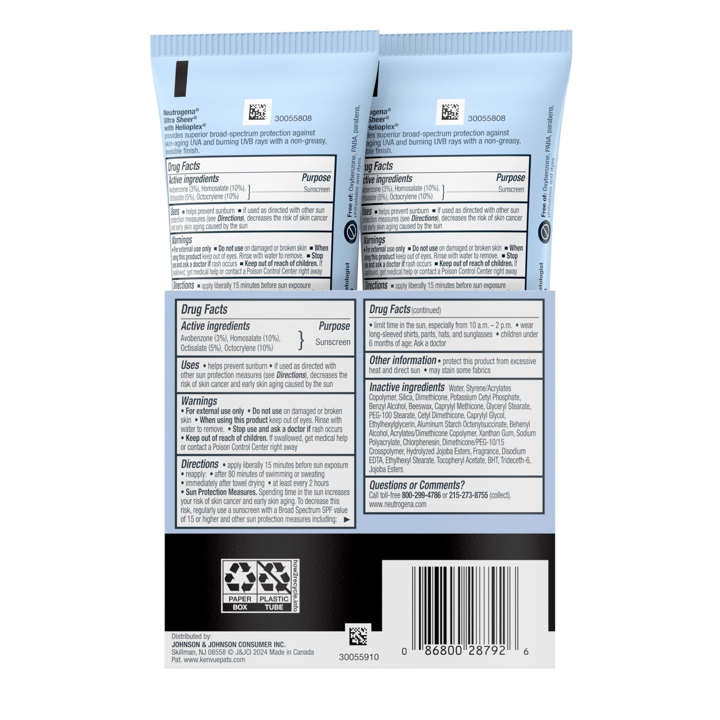 Neutrogena Ultra Sheer Dry-Touch Sunscreen For Face & Body, SPF 45 Broad Spectrum UVA/UVB Protection