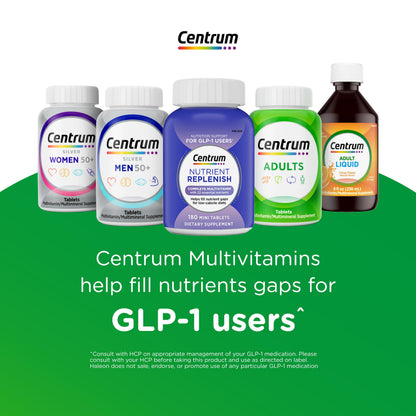 Centrum Silver Multivitamin for Adults 50 Plus, Multivitamin/Multimineral Supplement, Vitamin D3, B Vitamins, Gluten Free, Non-GMO Ingredients