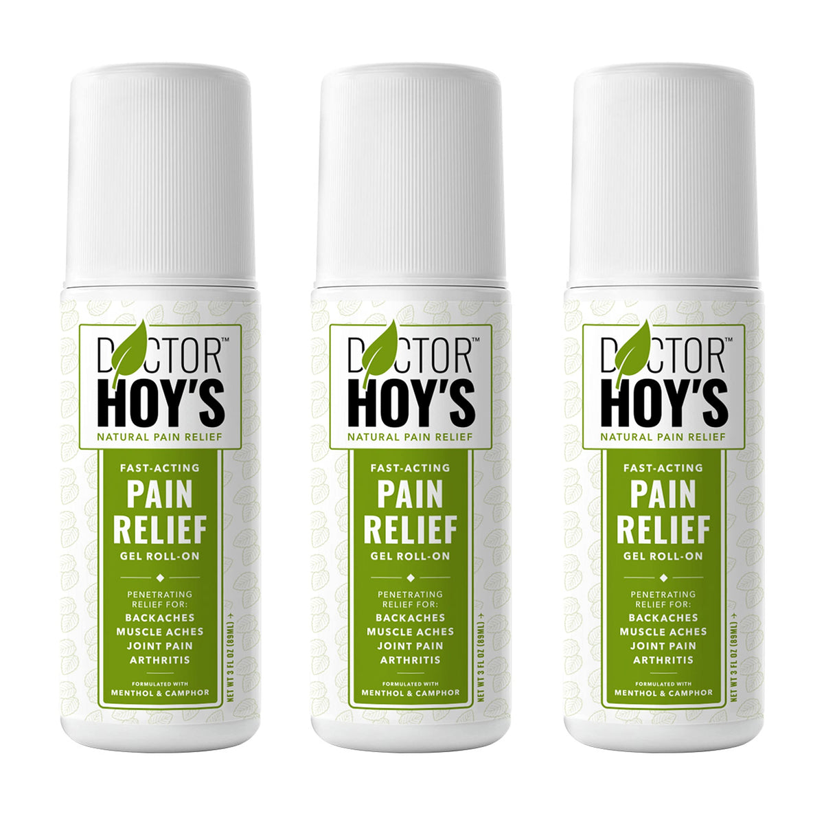 DOCTOR HOY'S Natural Pain Relief Gel, Water Based with Arnica, Anti-Inflammatory, Clean, Safe and Effective Natural Pain Relief, 3 oz. Roll-On, 3pk DOCTOR HOY'SBuy Supplements Australia