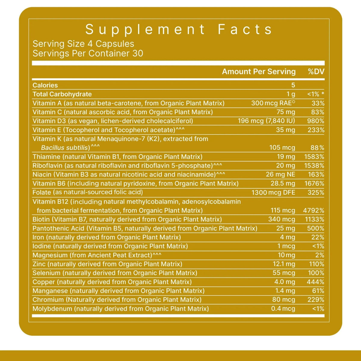 Premier Research Labs Multi-Vitamin - Immune, Brain & Heart Support | with Prebiotics and Postbiotics | Vegan Capsules for Men & Women Premier Research Labs