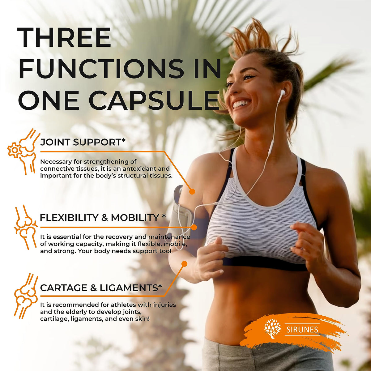 SIRUNES Fish Collagen Peptides Capsules – 100 Capsules | Fish Collagen Peptides | Supports Hair, Skin, Nails, Joints & Bones
